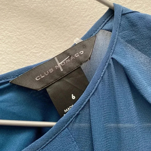 Club Monaco - Rokinsa Blue Silk Dress - Picture 7 of 10